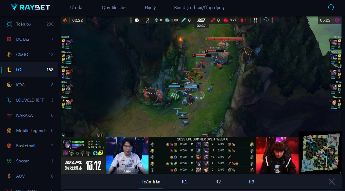 raybet esports các loại hình thức cá cược