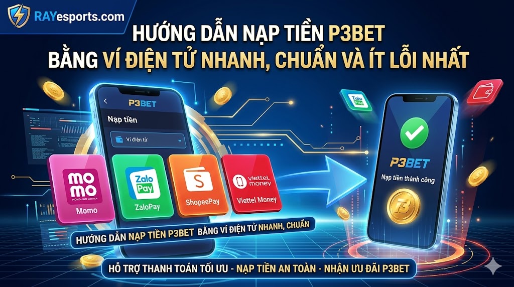 Hướng Dẫn Nạp Tiền P3BET Bằng Ví Điện Tử Nhanh, Chuẩn Và Ít Lỗi Nhất