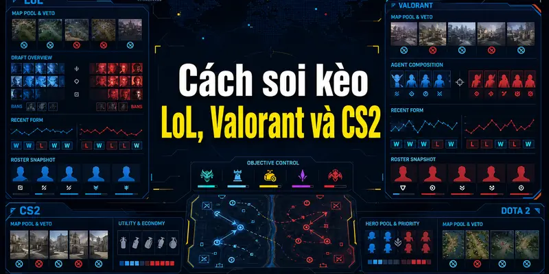 Cách soi kèo LoL, Valorant và CS2