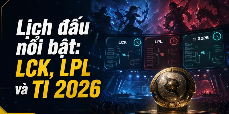 Lịch đấu nổi bật LCK LPL và TI 2026 ngày 23/08
