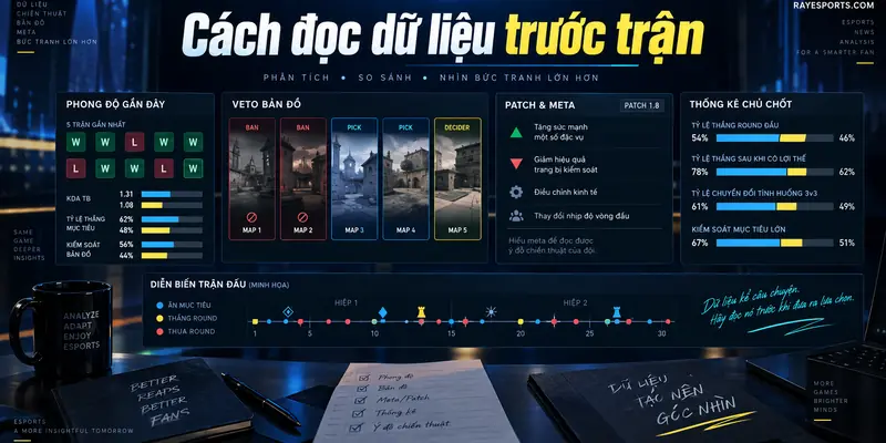 Cách đọc dữ liệu trước trận esports