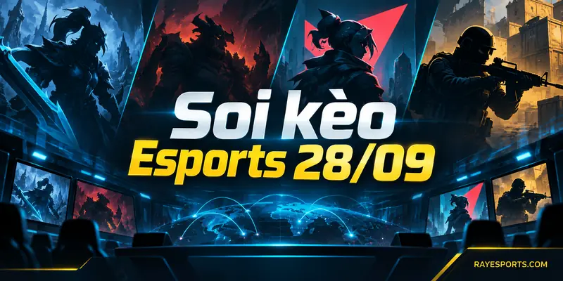 Ảnh bìa bài viết Soi kèo Esports 28/09 – RAYESPORTS.COM