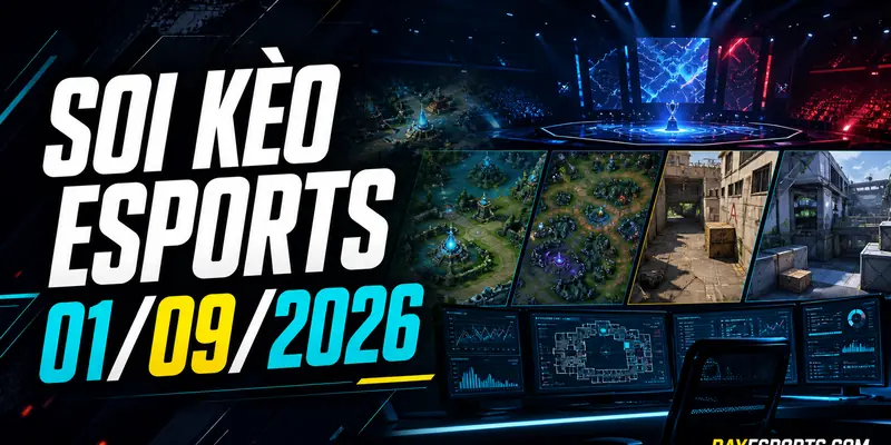 Soi kèo Esports 01/09/2026: phân tích LoL, Dota 2, Valorant và CS2