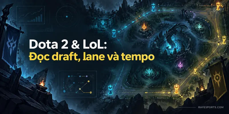 Dota 2 và LoL: đọc draft lane tempo