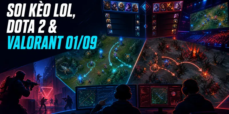 Soi kèo LoL, Dota 2 và Valorant 01/09