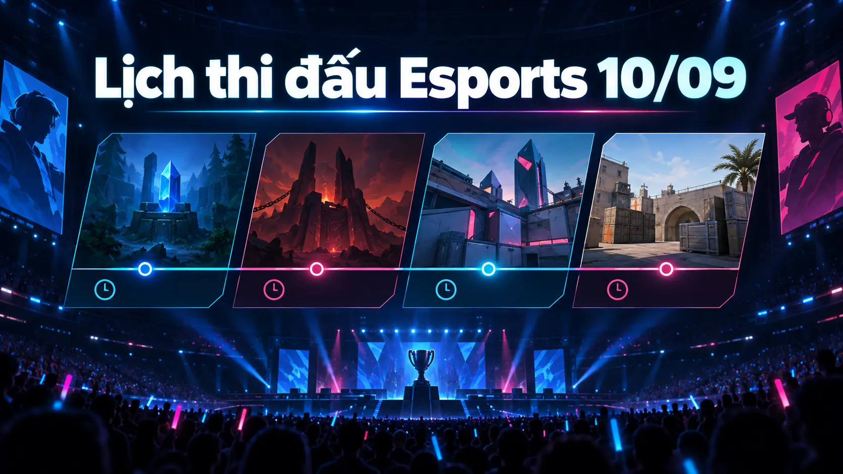 Các khung giờ nổi bật ngày 10/09 theo ICT (UTC+7).