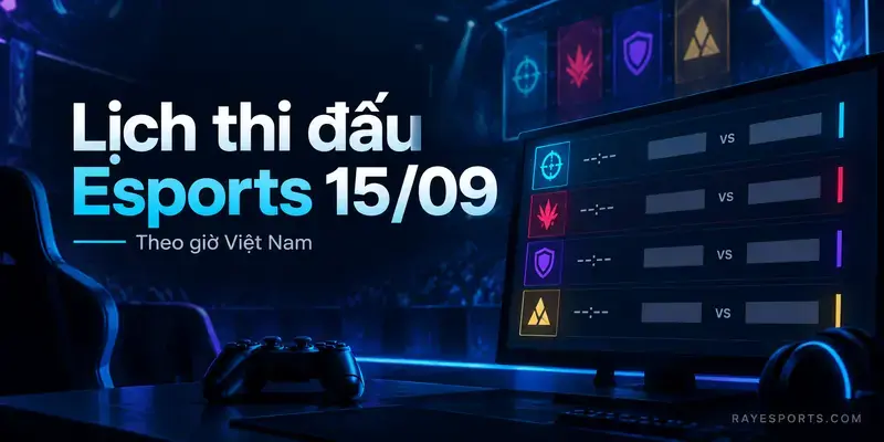Lịch thi đấu Esports 15/09 theo giờ Việt Nam cho LoL, Dota 2, Valorant và CS2