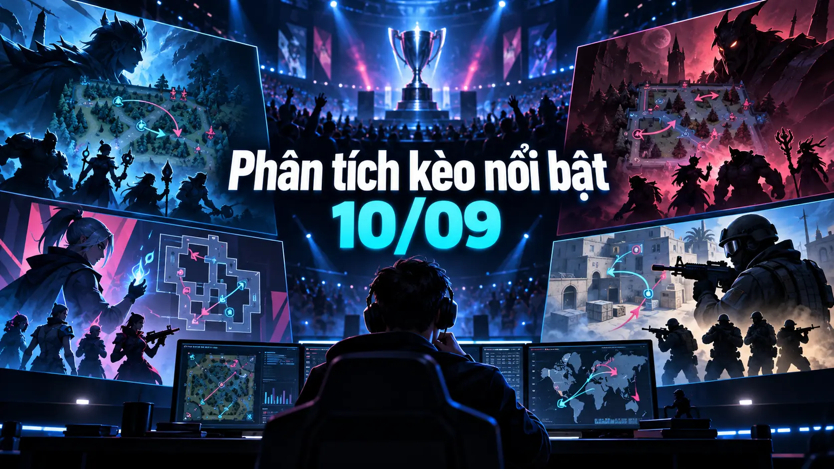 Phân tích kèo nổi bật 10/09 cho LoL, Dota 2, Valorant và CS2