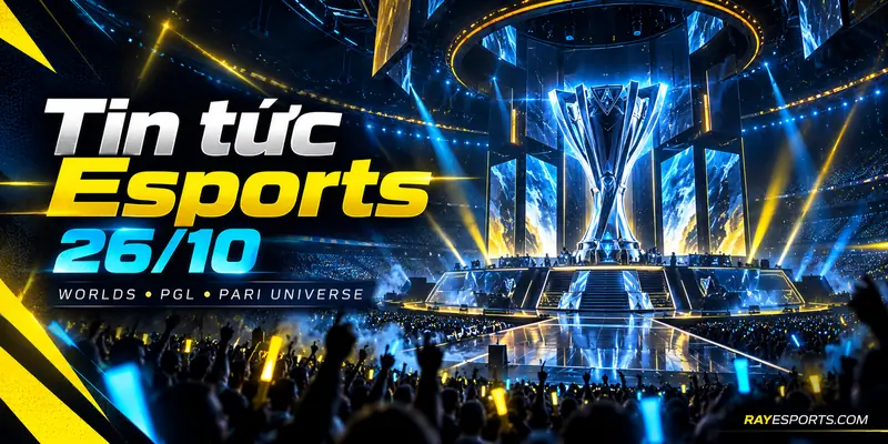 Tin tức Esports 26/10 - ảnh bìa Worlds, PGL và PARI Universe