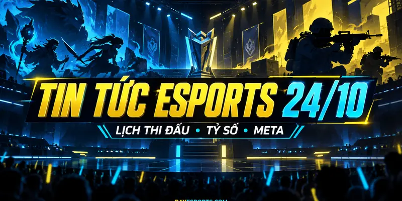Ảnh bìa tin tức Esports 24/10: lịch thi đấu, tỷ số và meta LoL, Dota 2, Valorant, CS2