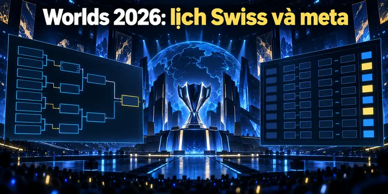 Worlds 2026: lịch Swiss và meta
