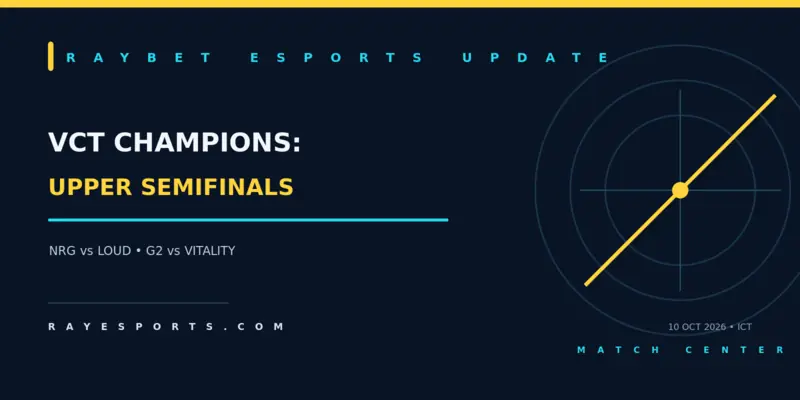 VCT Champions: Upper Semifinals ngày 10/10, NRG gặp LOUD và G2 gặp Vitality